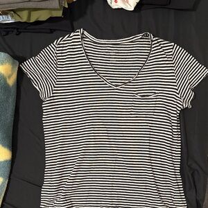 Universal Thread Black and White Striped Tee